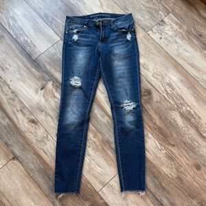 Articles Of Society Dark Blue Distressed Skinny Jeans